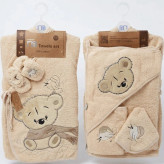 ست حوله ۵ تکه نوزادی مادرکر (Mothercare) مدل کیمونو طرح پو و پرنده