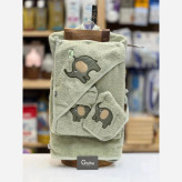 ست حوله 5 تکه طرح فیل گنجشک رنگ سبز Mothercare