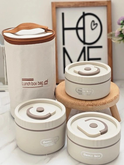 لانچ باکس ۳ تکه کیف دار عایق دار